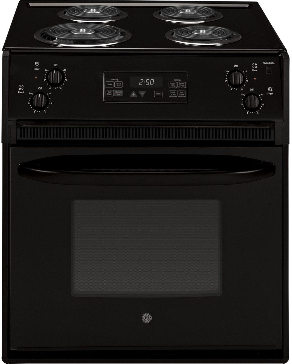 GE 27" Black Drop In Electric Range