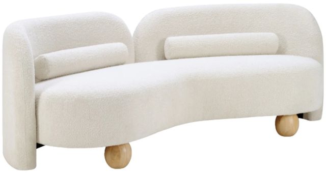 Meridian Furniture Daphne Cream Boucle Fabric Sofa-0