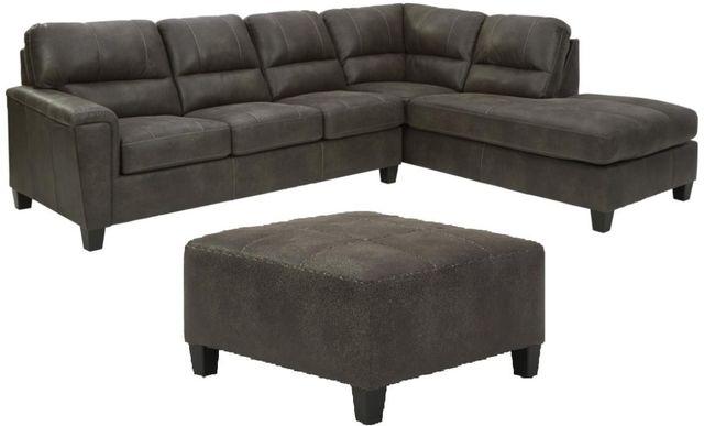 Signature Design by Ashley® Navi 2-Piece Smoke Living Room Seating Set-0
