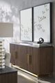 Fairfield® Dimitri Kafe 4-Door Credenza with Galaxy Black Marble Top-1
