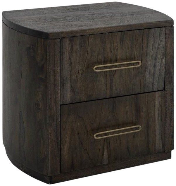 International Furniture Direct Balam Black Nightstand-0