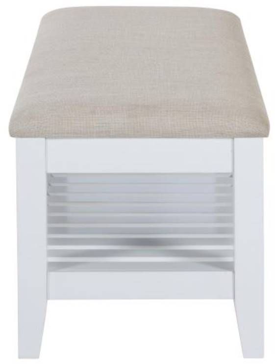 Coaster® Bexhill Beige/White Upholstered Rectangular Bench -2