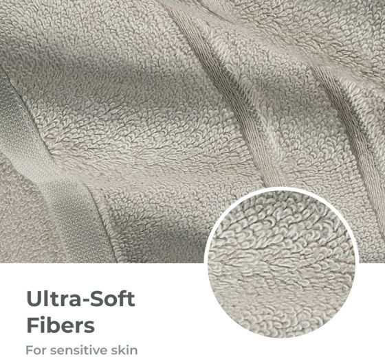 Cariloha Harbor Gray Viscose and Turkish Cotton Blend Hand Towel-2