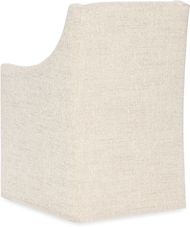 Hooker® Furniture Eleana Classic Linen Castered Dining Arm Chair-3