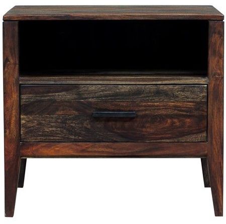 Porter International Designs Fall River Black Walnut Nightstand-1