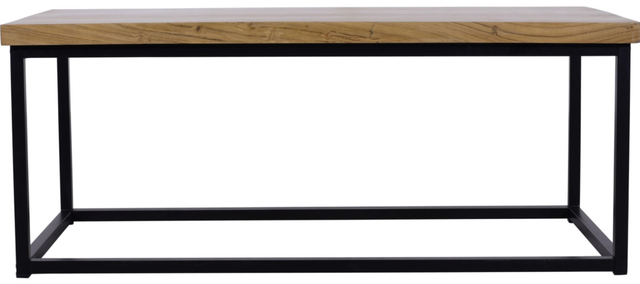 Jofran Inc. Ames Brown Coffee Table with Black Base-1