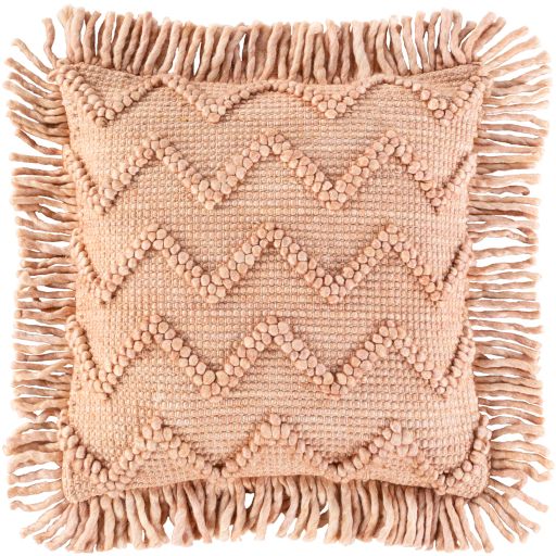 Surya Hylia Pale Pink 20"x20" Toss Pillow with Down Insert-0