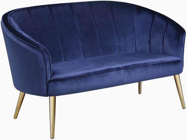 Coaster® Blue Upholstered Accent Settee-1