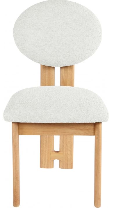 Meridian Furniture Napa Cream/Natural Boucle Upholstered Dining Chair-1