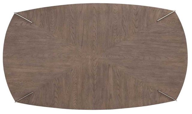 Liberty Furniture Harlow Sandstone Oval Cocktail Table with Satin Nickel Base-4