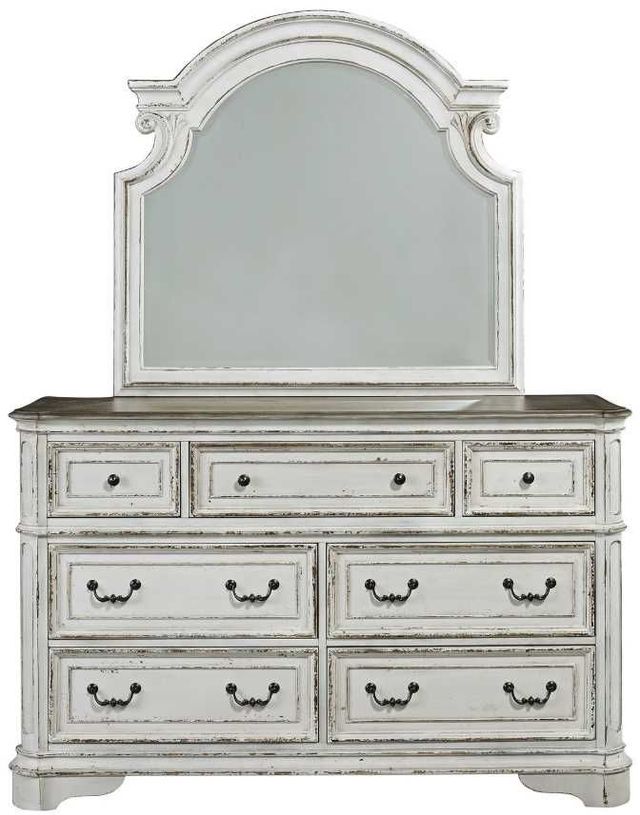 Liberty Furniture Magnolia Manor 3-Piece Antique White California King Panel Bedroom Set-3