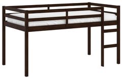 HH2 Home Campbell Espresso Twin Junior Loft Bunk Bed with Lader