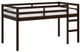 HH2 Home Campbell Espresso Twin Junior Loft Bunk Bed with Lader-0
