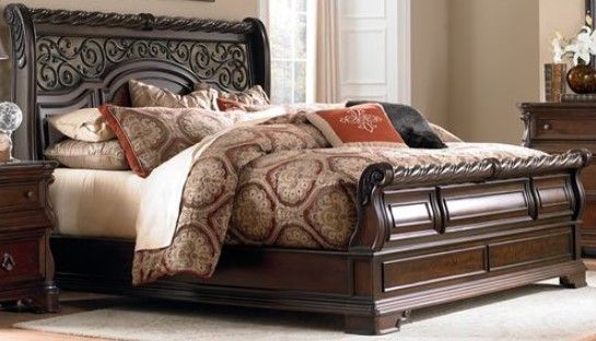 Liberty Furniture Arbor Place Brownstone King Sleigh Bed-1