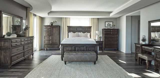 Coaster® Avenue 5-Piece Weathered Burnished Brown California King Bedroom Set-0