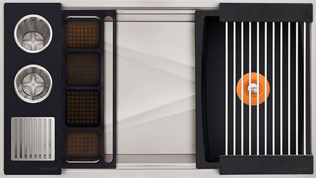 The Galley® Graphite Wood Composite / Graphite Resin+ Ideal WashStation™ 3S with Four Tool Wash Kit-0