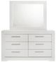 Coaster® Ives White High Gloss Dresser and Mirror-1
