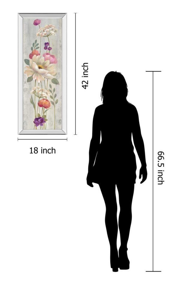 Classy Art Retro Floral I by Silvia Vassileva Mirrored Frame Wall Art-3