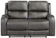 Homelegance® Pagosa Gray Double Reclining Loveseat-3