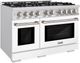 ZLINE Select 48" Stainless Steel Pro Style Gas Range with White Matte Door-2