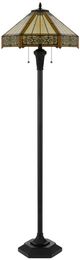 Cal® Lighting & Accessories Tiffany Dark Bronze Floor Lamp-0