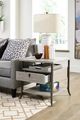 Hammary® Creston Rockford Natural Gray Rectangular End Table with Silver Frame-1