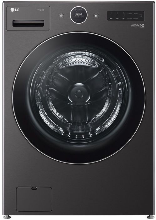 LG Black Steel Front Load Washer & Electric Dryer Laundry Pair-1