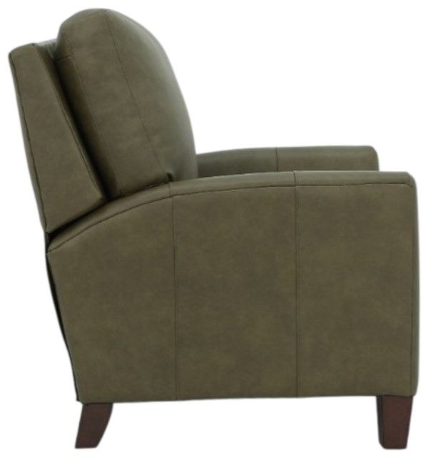 BarcaLounger® Fremont Oasis Olive Leather Manual Recliner-4