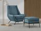 International Furniture Direct Tyne Blue Footstool Ottoman-1