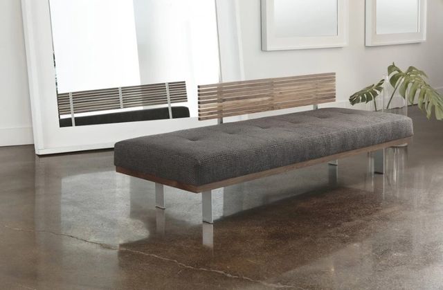American Leather® Customizable Knox Fabric Right-Arm Facing Bench-1