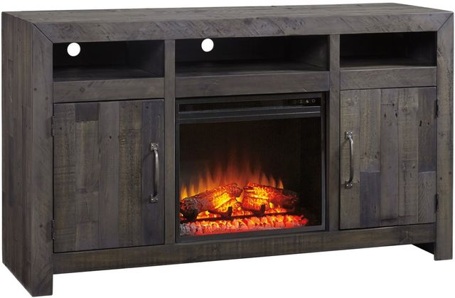Signature Design by Ashley® Mayflyn Charcoal Large TV Stand with Fireplace-0