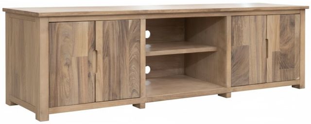 International Furniture Direct Natural Parota Natural 88" TV Stand-0