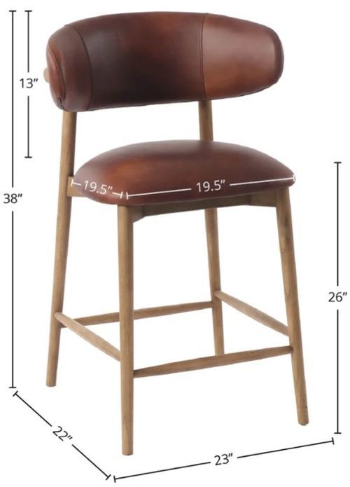 LH Home Milo Tobacco Counter Stool-1