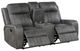 Coaster® Raelynn Gray Manual Reclining Loveseat with Console-1