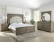 Steve Silver Co. Highland Park Waxed Driftwood/White Queen Panel Bed-0
