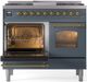 Ilve® Nostalgie II Series 40" Blue Grey Pro Style Dual Fuel Range-2