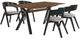 Armen Living Laredo Jackie 5-Piece Black Dining Set-0