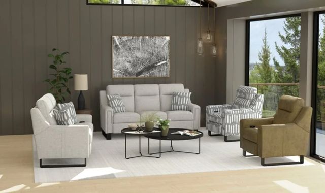 Emerald Home Teagan Cream Dual Power Loveseat-1