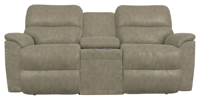La-Z-Boy® Brooks Charcoal Manual Reclining Loveseat with Console-1
