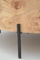 Riverside Furniture Kara Natural Mappa Burl Round Side Table with Tubular Metal Base-2