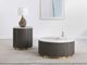 Coaster® Jason 2-Piece White Top Occasional Table with Charcoal/Gold Base Set-5