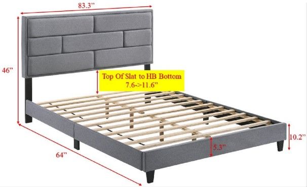 Crown Mark Flannery Grey Platform Bed-2