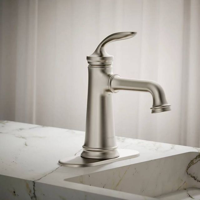 KOHLER® Bellera® Vibrant Brushed Nickel Single-Handle Bathroom Sink Faucet-3