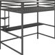 Novogratz Maxwell Gray Full Loft Bed with Desk & Shelves-3