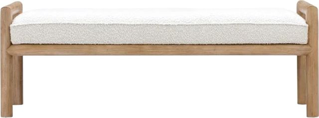Modus Furniture Dorsey Granola/Ricotta Upholstered Bench-2