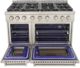 Kucht Professional KFX Series 48" Stainless Steel Pro Style Natural Gas Range with True Simmer Burners-3
