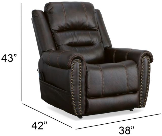 Flexsteel® Oscar Molasses Brown Power Lift Recliner-2