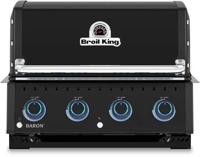 Broil King® Baron™ 420 Shadow IR 4-Burner Black Built-In Natural Gas Grill-0