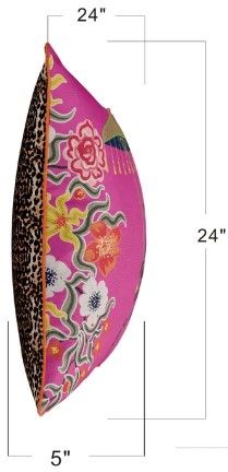 Stylecraft Tinck Brown/Pink Throw Pillow-4