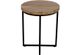 Jofran Inc. Ames Natural Round End Table with Black Base-2